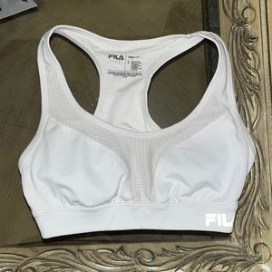 White Fila sports bra